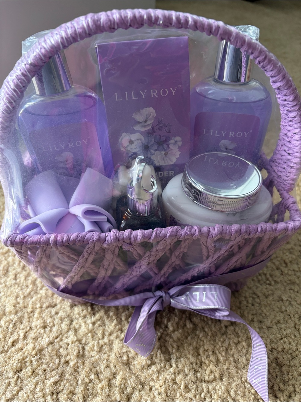 Lavender Body Wash & Bath Gift Set - Purple
